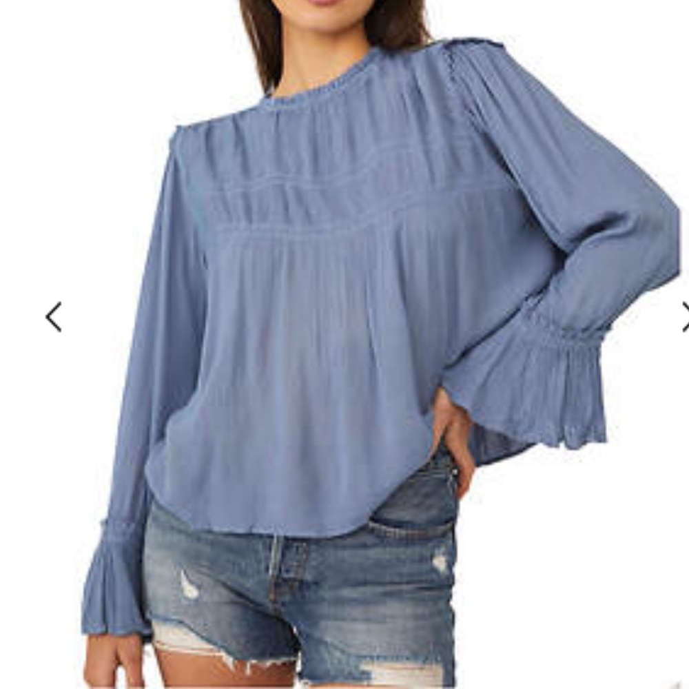 Free People Kelsey Top Blue